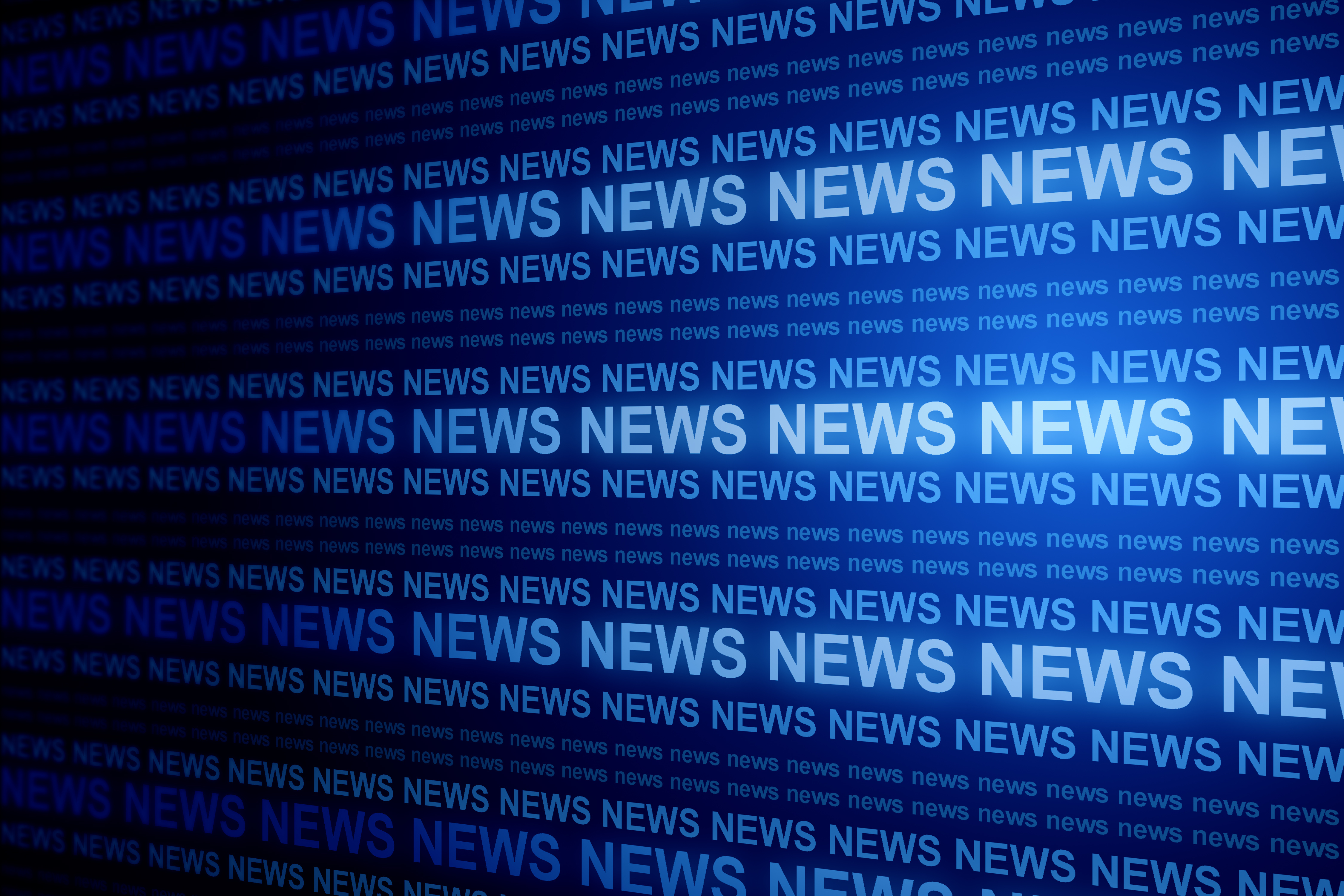imagem com fundo azul escrito \news\