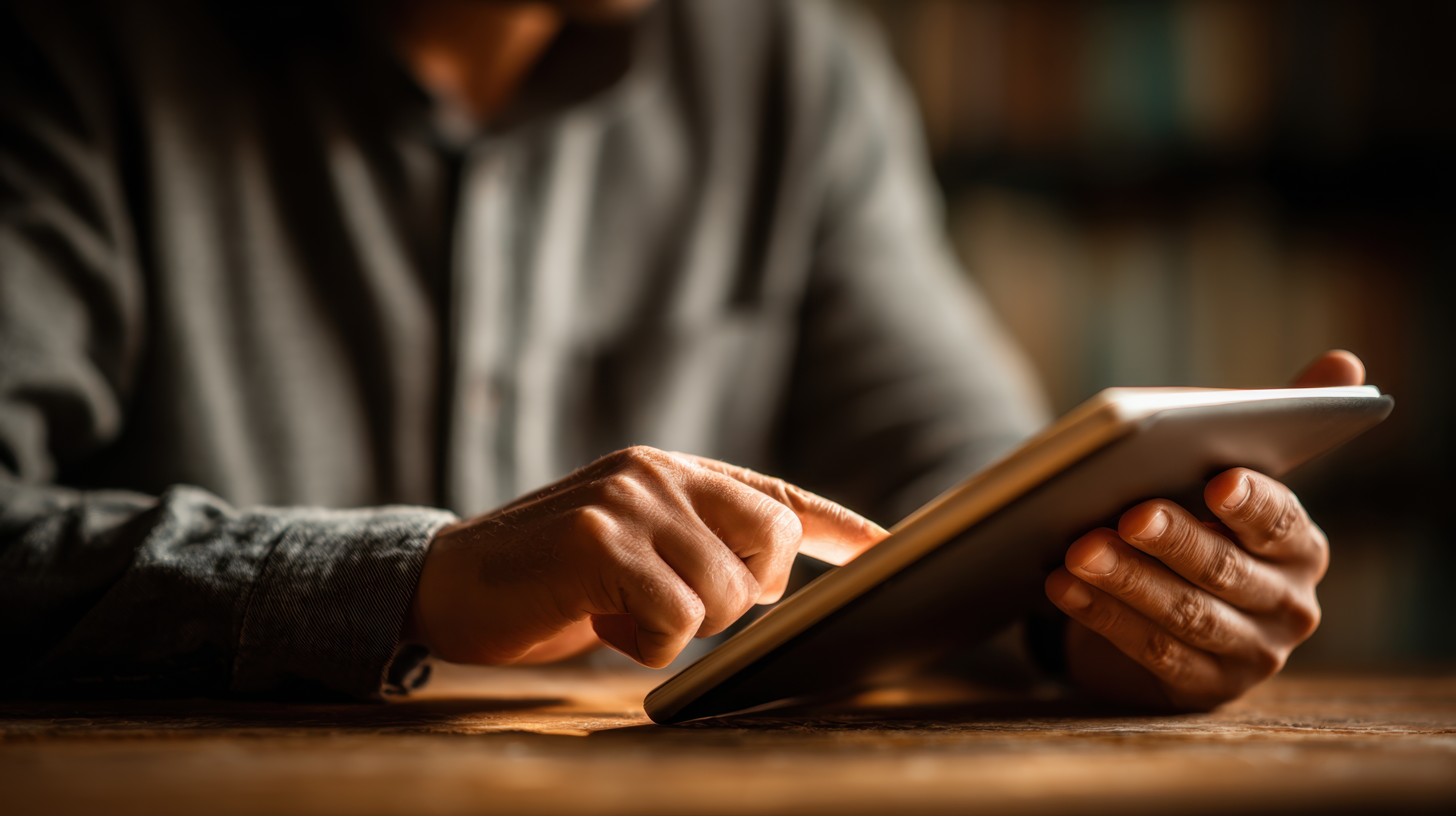 imagem de homem realizando leitura